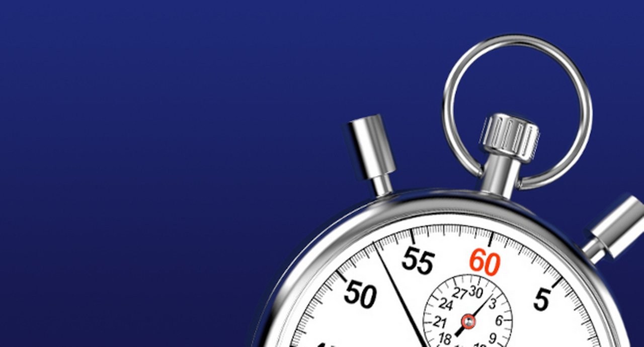 Stopwatch on dark blue background