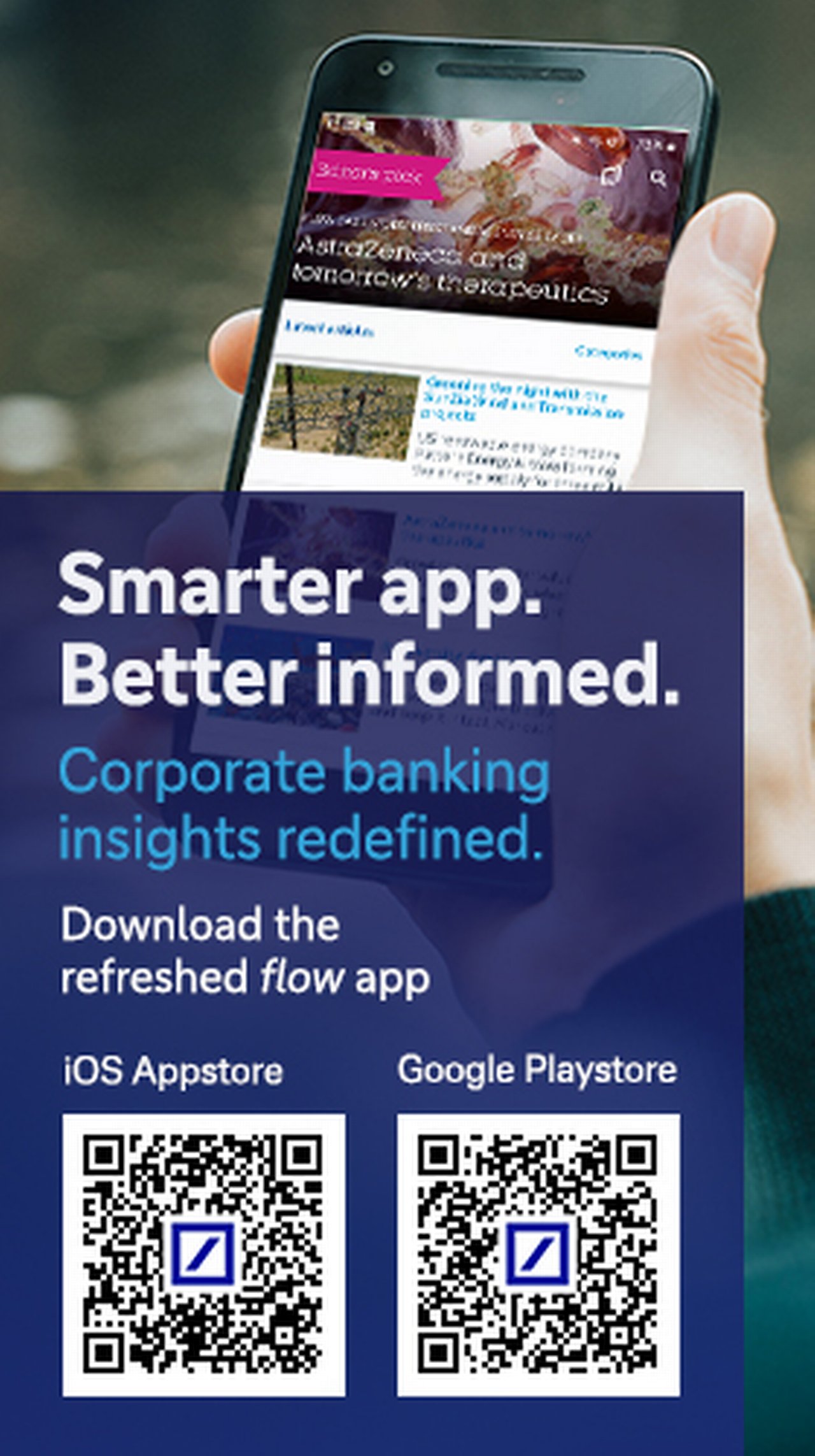 Smarter app, better informed banner with QR codes