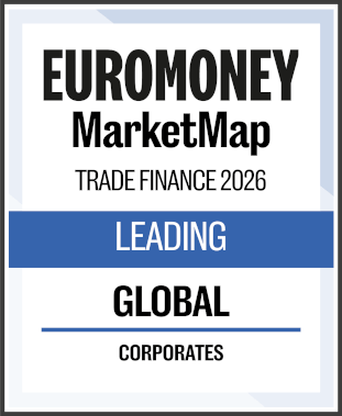 Euromoney MarketMap Trade Finance 2026 Leading Global Corporates badge